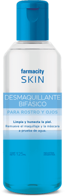 Desmaquillante Farmacity Skin Bifásico para Rostro y Ojos