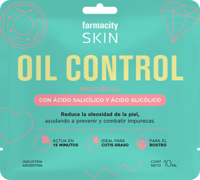 Máscara Facial Farmacity Skin Oil Control