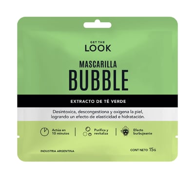 Mascarilla Facial Get The Look Bubble Green Tea