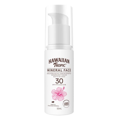 Emulsión Facial Hawaiian Tropic Mineral Fps 30