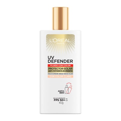 Protector Solar L'Oréal Paris UV Defender Fluido Tono Claro Fps 50+