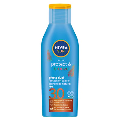 Bronceador y Protector Solar Nivea Protect & Bronze Loción Fps 30