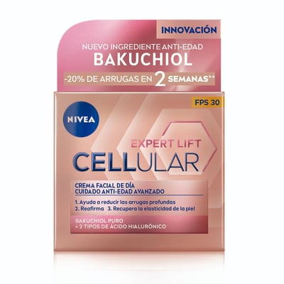 Crema Facial Anti-Edad Nivea Cellular Lift Expert con Bakuchiol Día