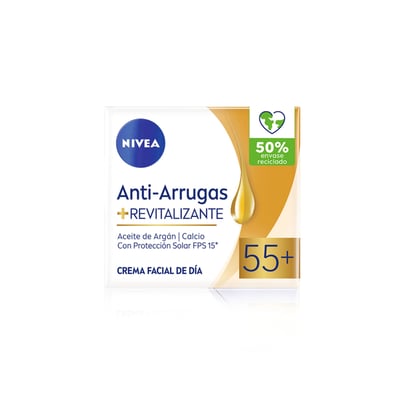Crema Facial Nivea Antiarrugas con Aceite de Argán 55+