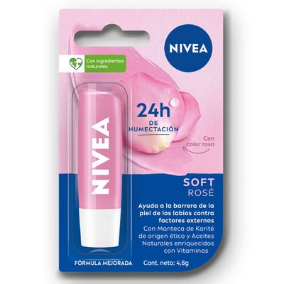 Protector Labial Humectante Nivea Soft Rosé
