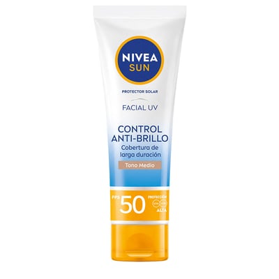 Protector Solar Nivea Sun Control Antibrillo Facial Tono Medio Fps 50