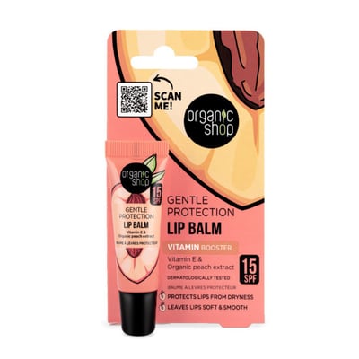 Bálsamo Labial Organic Shop Vit E y Durazno Spf 15