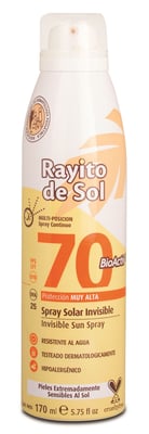 Protector Solar en Spray Rayitos del Sol Invisible Fps 70