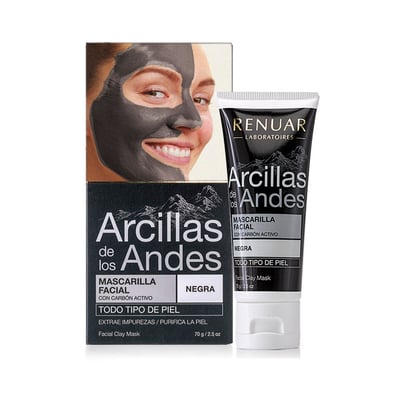 Mascarilla Facial Renuar Arcillas de los Andes Negra