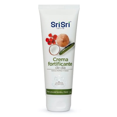 Crema Facial Fortificante Día Sri Sri Tattva Coco Pepino y Rosa