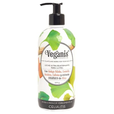 Leche Ultra Reafirmante Veganis Celulitis Ginko Biloba
