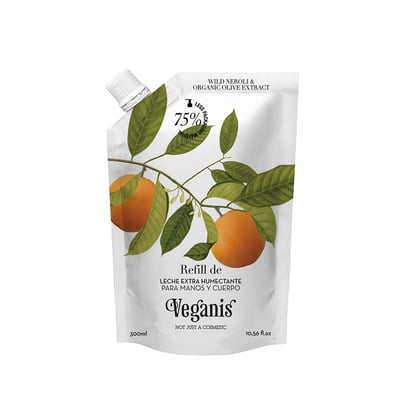 Repuesto de Leche Corporal Veganis Neroli Salvaje y Extracto de Oliva