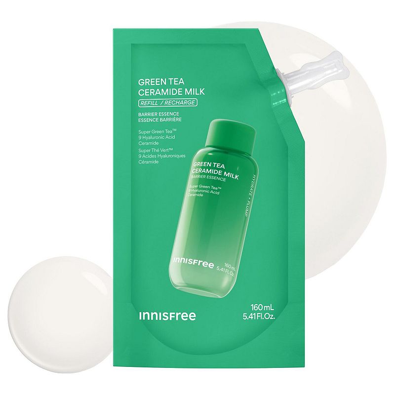 Green Tea Ceramide Refillable Korean Milk Toner