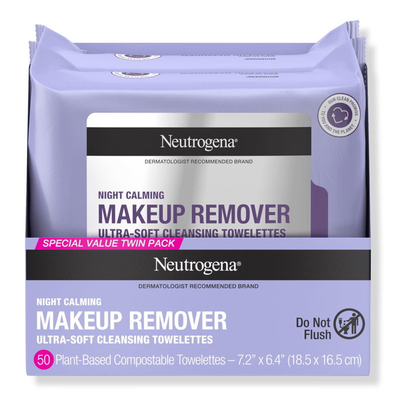 Night Calming Makeup Remover Cleansing Towelettes Twin Pack
