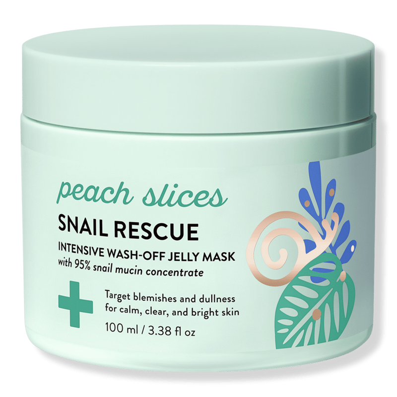 Peach Slices - Snail Rescue Intensive Wash-Off Jelly Mask
