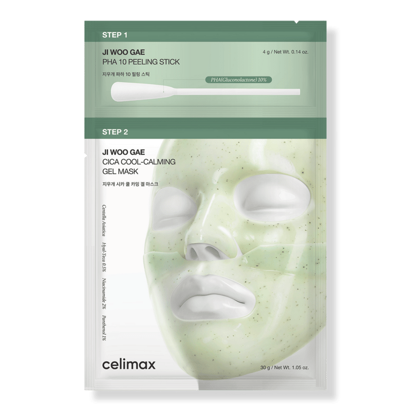 Ji Woo Gae Cica Pha Peel 2-Step Gel Mask
