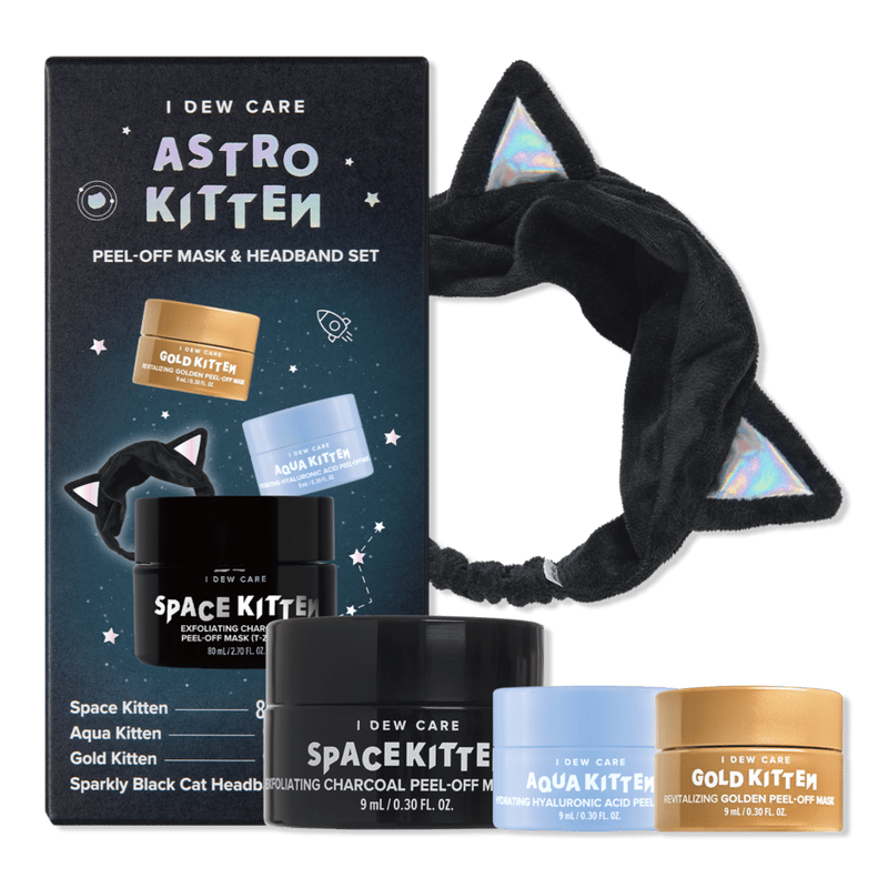 Astro Kitten Peel-Off Masks and Headband Set