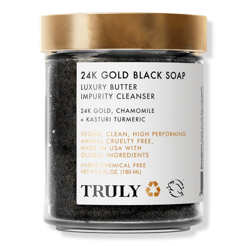 24K Gold Black Soap Luxury Butter Impurity Cleanser