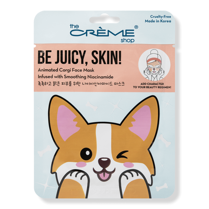 Be Juicy, Skin! Animated Corgi Face Mask