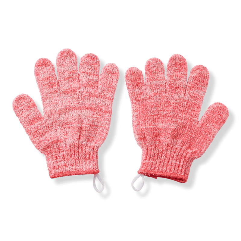 Pink Exfoliating Shower Gloves