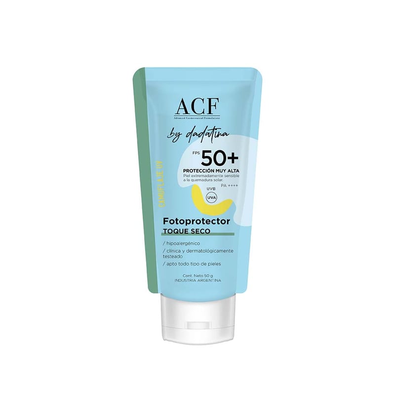Acf - Fotoprotector Acf By Dadatina Uv Spf 50+ Toque Seco