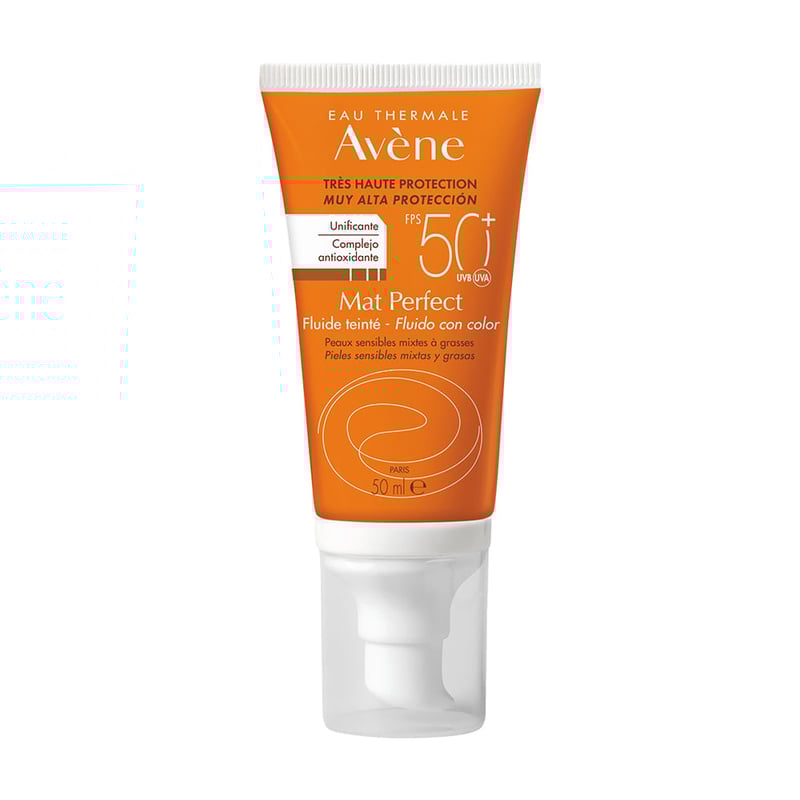 Avene - Protector Solar fluido con color Avene Mat Perfect FPS 50+