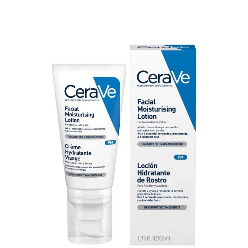 CeraVe - PM Facial Moisturising Lotion with Ceramides for Normal to Dry Skin
