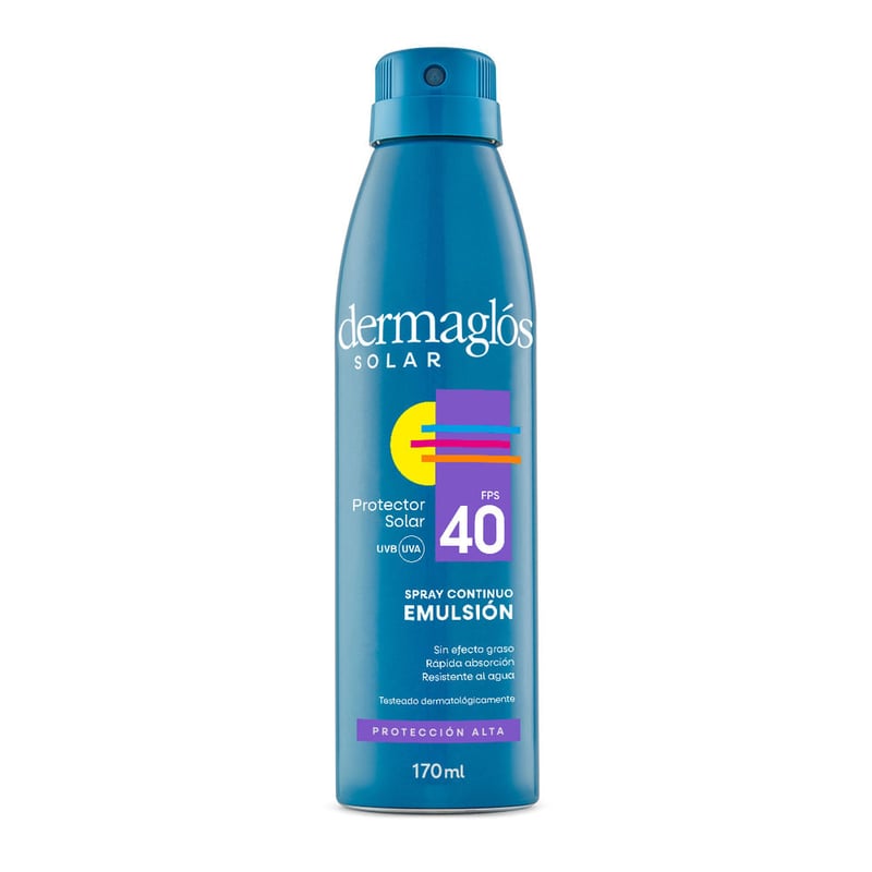 Dermaglós - Protector Solar en Spray Dermaglós Emulsión  Fps 40