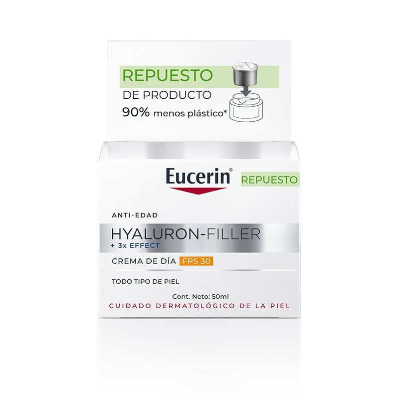 Eucerin - Crema Antiarrugas de Día Eucerin Hyaluron-Filler + 3x Effect Fps 30+ Repuesto