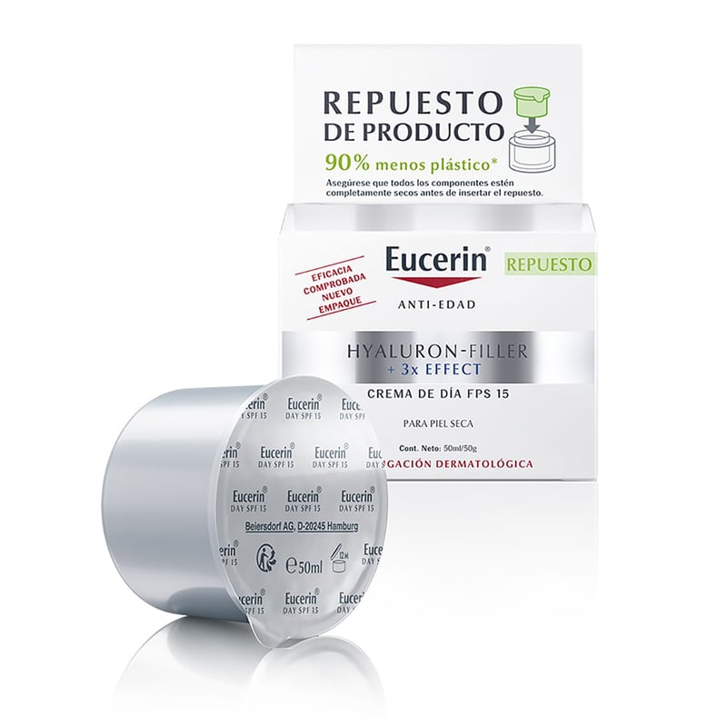 Eucerin - Crema de Día Eucerin Hyaluron-Filler+3x Effect Repuesto Fps 15