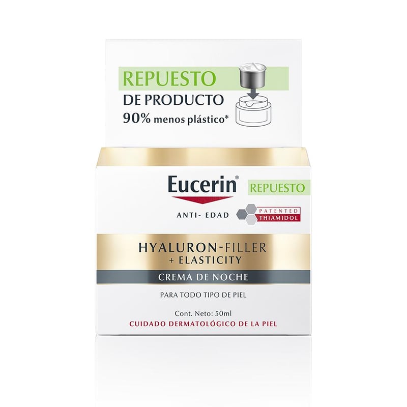 Eucerin - Crema Facial Antiedad de Noche Eucerin Hyaluron-Filler + Elasticity Todo Tipo de Piel Repuesto