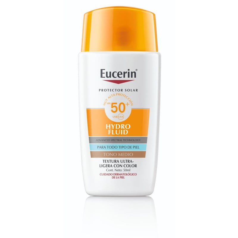 Eucerin - Protector Solar Facial Eucerin Hydro Fluid Tono Medio FPS 50+