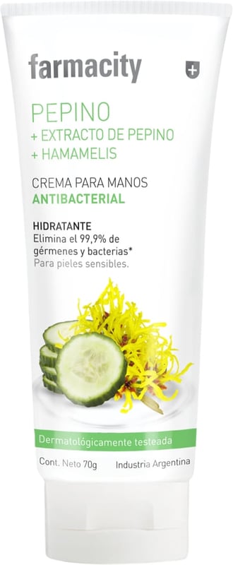 Farmacity - Crema para Manos Farmacity Antibacterial Pepino