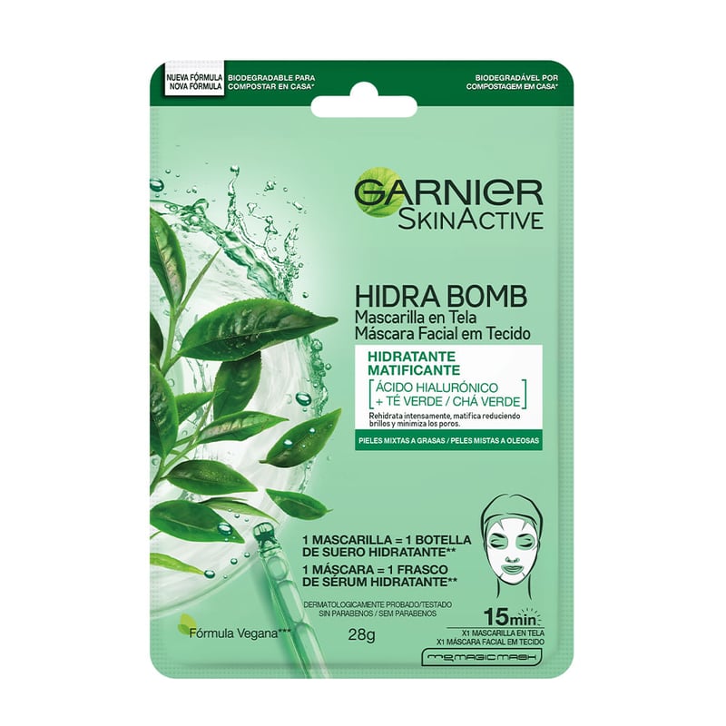 Garnier - Moisture Bomb Green Tea Hydrating Face Sheet Mask