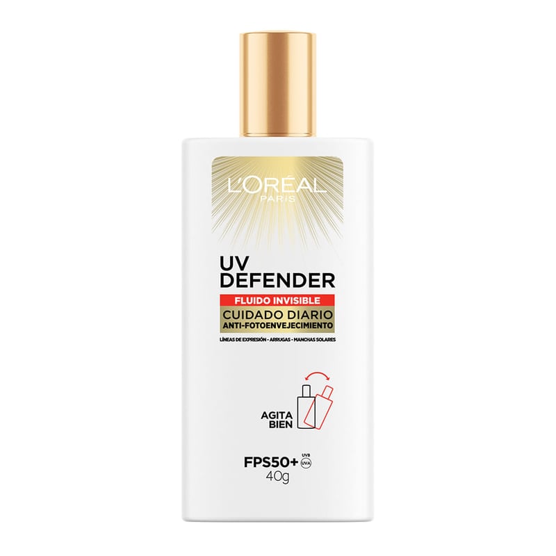 L'Oreal París - Protector Solar L'Oréal Paris UV Defender Fluido Invisible Fps 50+