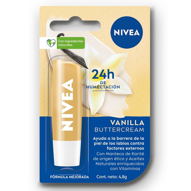 Nivea - Protector Labial Humectante Nivea Vainilla Buttercream para Todo tipo de Piel