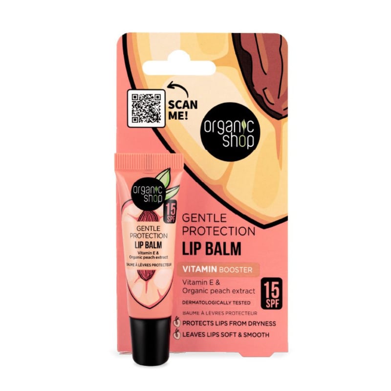 Organic Shop - Bálsamo Labial Organic Shop Vit E y Durazno Spf 15