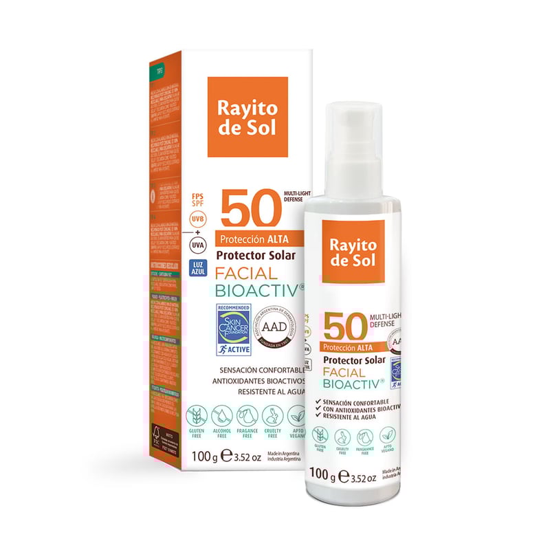 Rayito de Sol - Protector Solar Facial Rayito de Sol Bioactiv FPS50