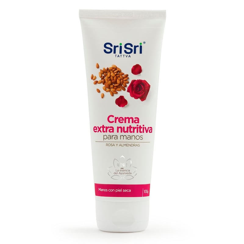 Sri Sri Tattva - Crema para Manos Sri Sri Tattva Rosa y Almendras